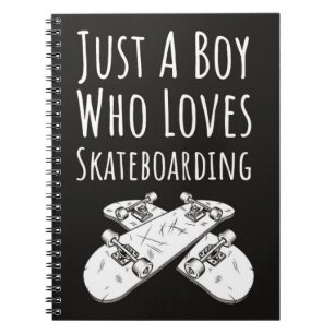 Cute Skateboarding Gifts For Boys Kids Children Notebook