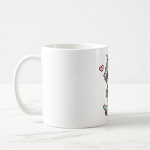 Cute Skateboarding Racoon Drinking Boba Tea Coffee Mug