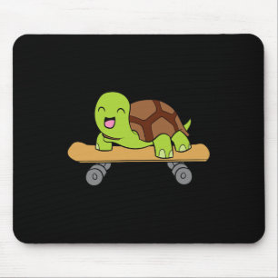 Cute Skateboarding Turtle Skateboard Turtle  Mouse Pad