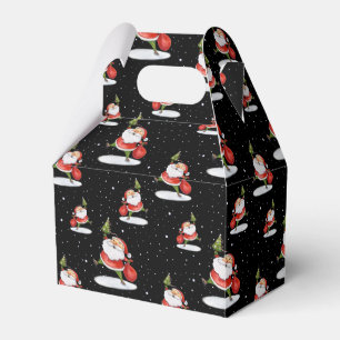 Cute Skating Santa Christmas Favour Box