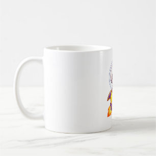 Cute Skeleton Astronaut Rocket Space Halloween Coffee Mug