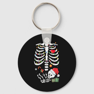 Cute Skeleton Baby Xmas Maternity Mom Pregnancy Ch Key Ring