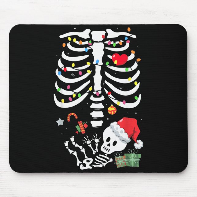 Cute Skeleton Baby Xmas Maternity Mom Pregnancy Ch Mouse Pad (Front)