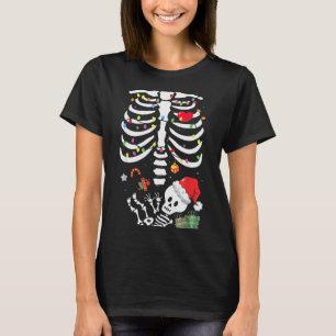 Cute Skeleton Baby Xmas Maternity Mom Pregnancy Ch T-Shirt