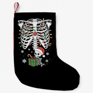 Cute Skeleton Baby Xmas Maternity Mom Pregnancy  Small Christmas Stocking