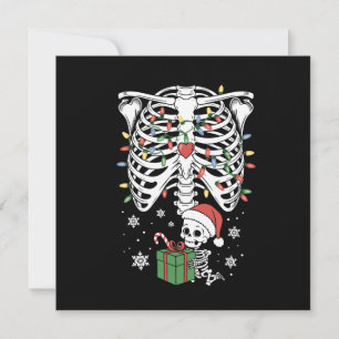 Cute Skeleton Baby Xmas Maternity Mum Pregnancy  Holiday Card