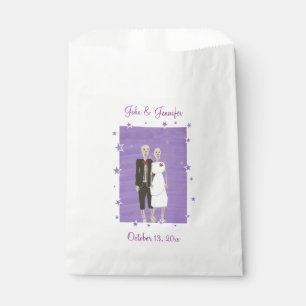 Cute Skeleton Couple, Halloween Wedding Favour Bag