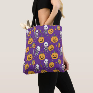 Cute Skeleton Fun For Halloween Tote Bag
