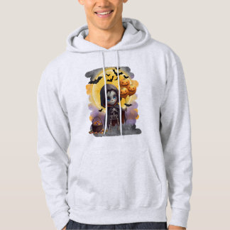 Cute Skeleton Girl with Balloons and Sweets Hoodie