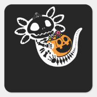 Cute Skeleton Halloween Axolotl