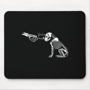 Cute Skeleton Hand Boop Dog Funny Halloween 1 Mouse Pad