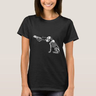 Cute Skeleton Hand Boop Dog Funny Halloween 1 T-Shirt