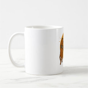 Cute Skeleton Hugging Cat Gothic Halloween Design Coffee Mug