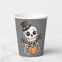 Cute Skeleton Illustration Paper cup