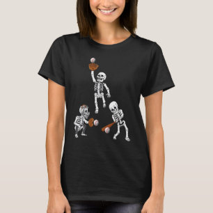 Cute Skeleton Playing Baseball Halloween Costume S T-Shirt