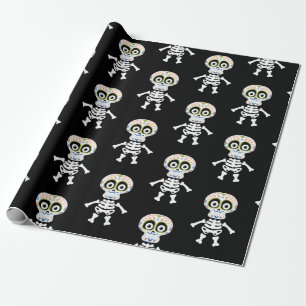 Cute skeleton printed Halloween  Wrapping Paper