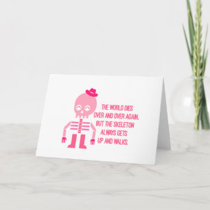Cute Skeleton Quotes Card