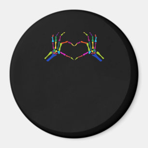 Cute Skeleton Sign Colourful Halloween Classic Magnet