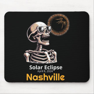 Cute Skeleton Solar Eclipse Nashville Indiana Mouse Pad
