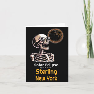 Cute Skeleton Solar Eclipse Sterling York Card