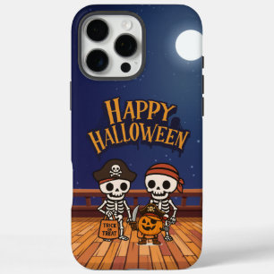 cute, skeletons and pumpkin Halloween  iPhone 16 Pro Max Case