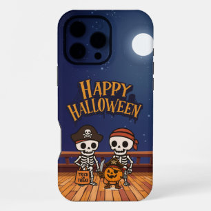 cute, skeletons and pumpkin Halloween  iPhone 16 Pro Max Case