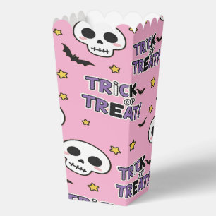 Cute Skeletons Pink For Halloween Favour Box
