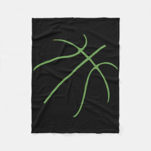 Cute Sketll Sports Design With Green Color Fleece Blanket