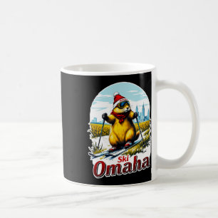 Cute Ski Adventure In Omaha Groundhog Prairie Dog Coffee Mug