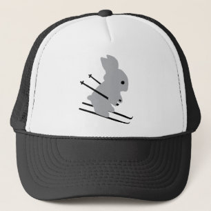 cute ski bunny  snow skiing trucker hat