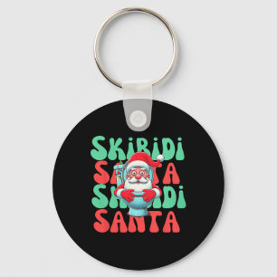 Cute Skibidi Toilet Santa Xmas Santa Key Ring