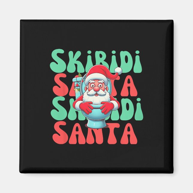 Cute Skibidi Toilet Santa Xmas Santa  Magnet (Front)