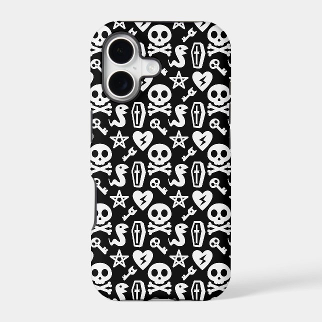 Cute Skull And Crossbone Halloween Pattern (Back)