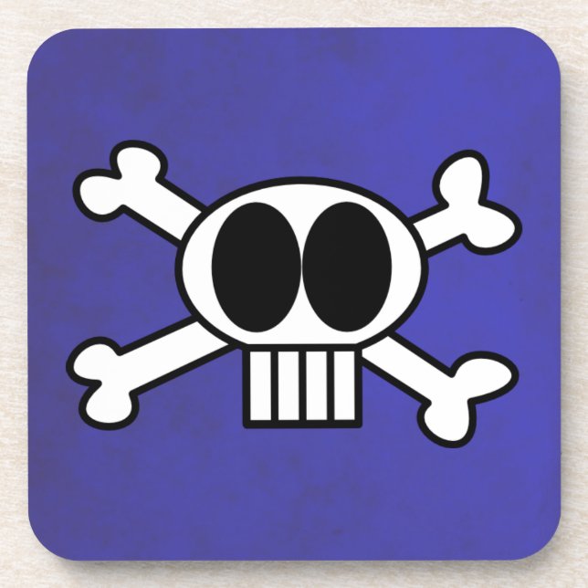 Cute Skull and Crossbones Coaster (Front)