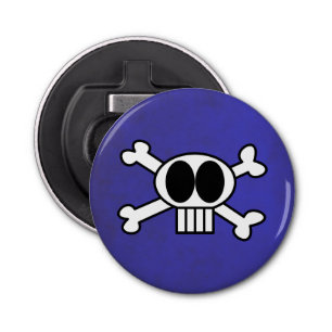 Cute Skull and Crossbones with Big Black Eyes Bottle Opener