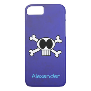 Cute Skull and Crossbones with Big Black Eyes Case-Mate iPhone Case