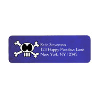 Cute Skull and Crossbones with Big Black Eyes