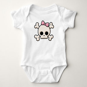 Cute Skull Baby Girl T-Shirt Bodysuit