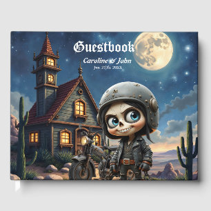 Cute Skull Biker   Moonlit Ride Through the Desert Guest Book