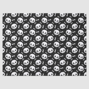 Cute Skull & Bones Halloween Pattern Tissue Paper