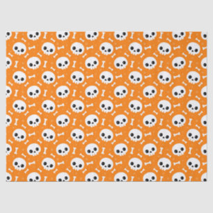 Cute Skull & Bones Halloween Pattern Tissue Paper