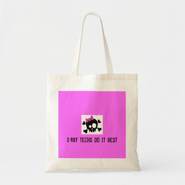 Cute_Skull_by_ashzstock, X-RAY TECHS DO IT BEST Tote Bag (Front)