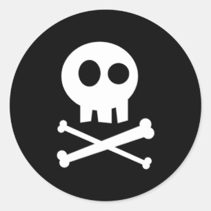 Cute Skull Classic Round Sticker