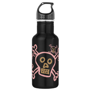 Cute Skull & Crossbones Graffiti 532 Ml Water Bottle