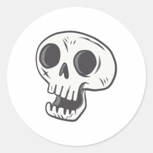 Cute Skull - Funny Goth Lover Classic Round Sticker