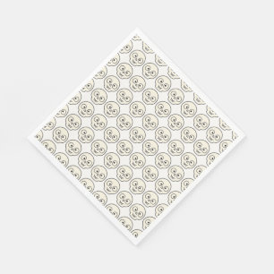 Cute Skull Halloween Spooky Pattern Napkin