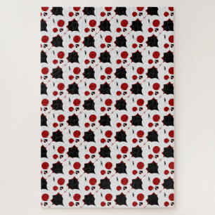 Cute skull monster face patterns jigsaw puzzle