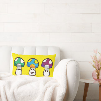 Cute Skull Mushroom Gang Pop Art Lumbar Cushion