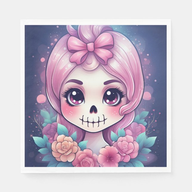Cute Skull Napkin (Front)