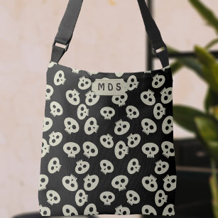 Cute Skull Pattern Printed Tote Crossbody Bag